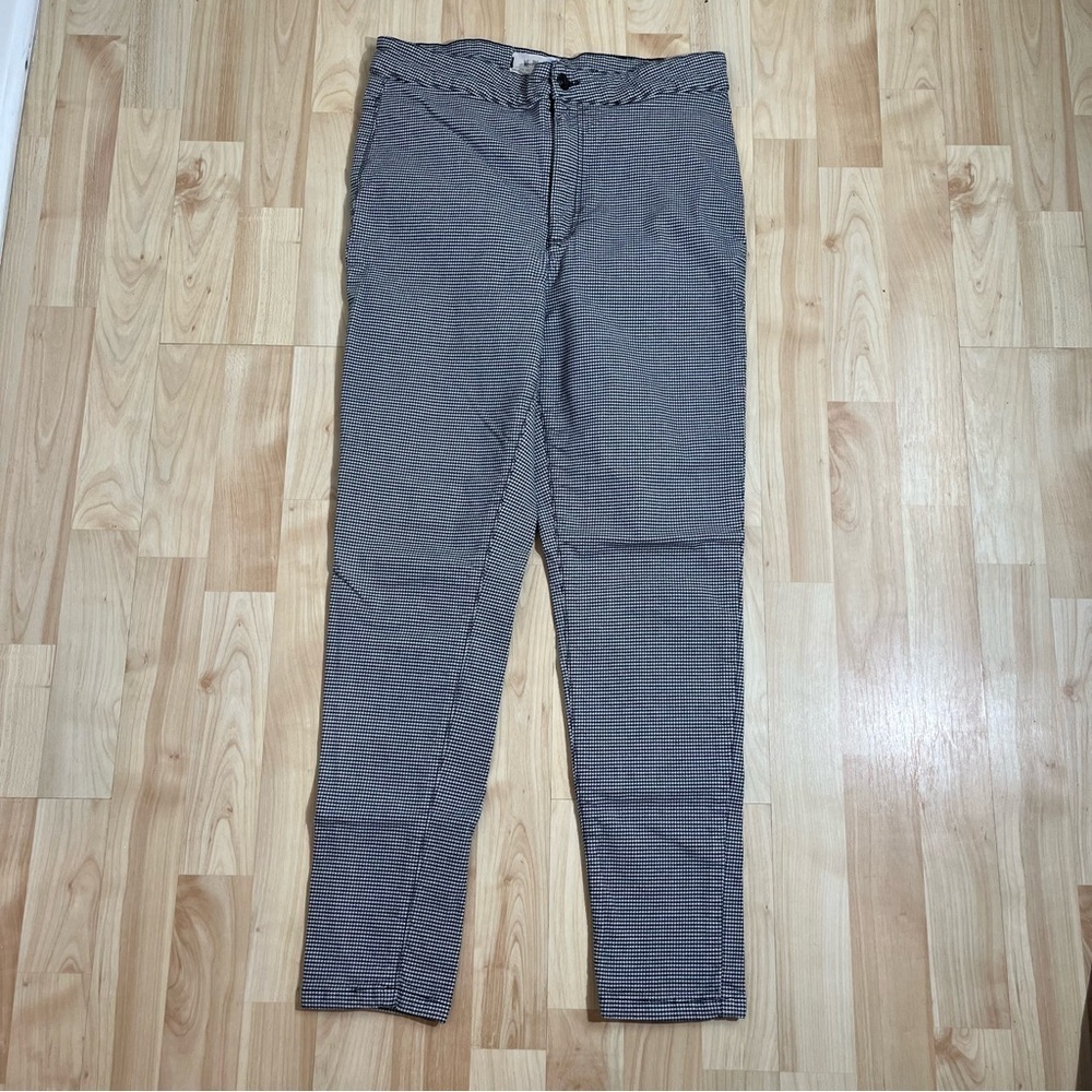 We The Free Free People Houndstooth Womens Skinny Black/White Pants Size 30